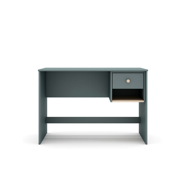 Escritorio Infantil Rectangular Esteban 110 Verde Kaki con acabado verde en ambiente de estilo nórdico