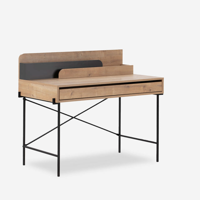 Escritorio Lili 113 Natural Con Cajón vista principal de estilo nórdico