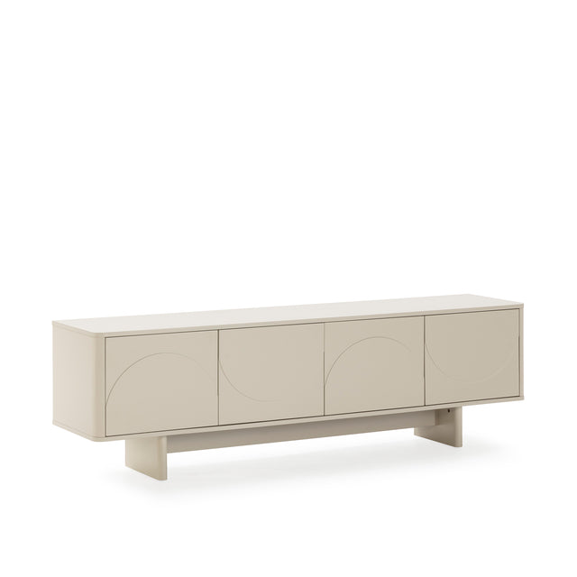 Mueble TV Solei 180 cm Crema, vista lateral izquierda