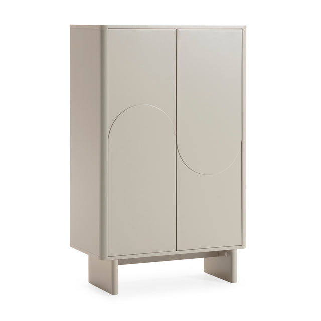 Mueble auxiliar Solei 80 cm Crema, vista lateral izquierda