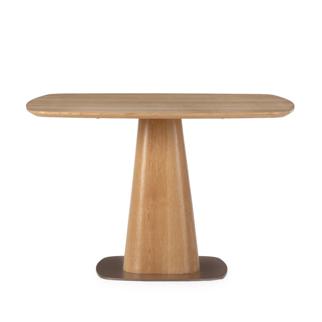 Mesa de comedor cuadrada Etel 120 cm Roble, vista frontal