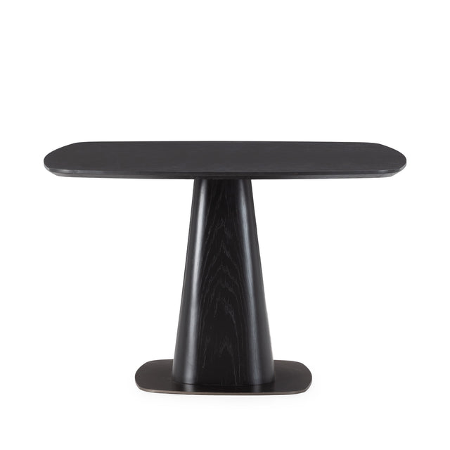 Mesa de comedor cuadrada Etel 120 cm Negro, vista frontal