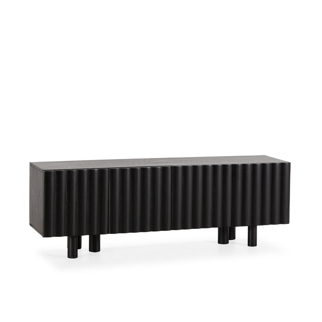 Mueble TV Tamira 160 cm Negro, vista lateral izquierda