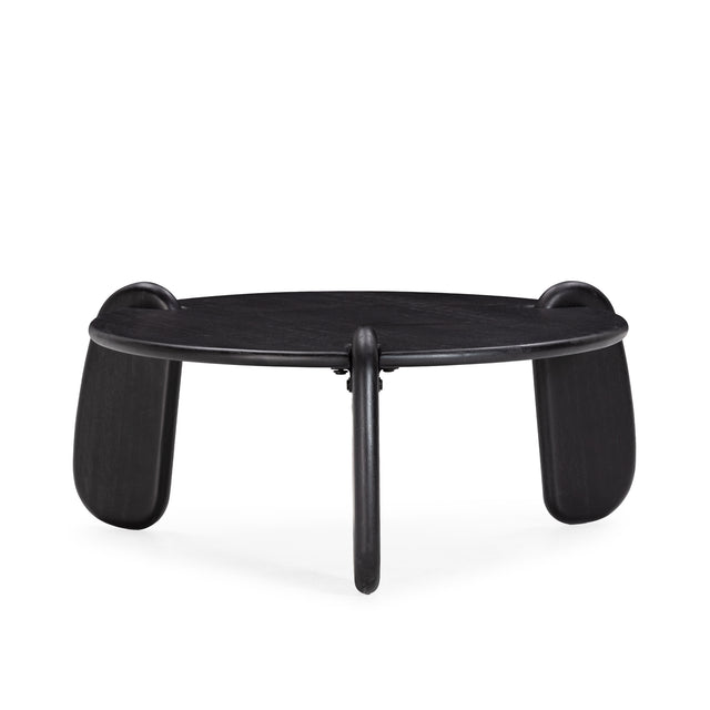 Mesa de centro redonda Tamira 80 cm Negro, detalle del diseño