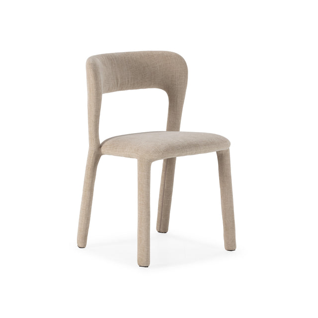 Silla de comedor Lilia Beige, vista lateral izquierda