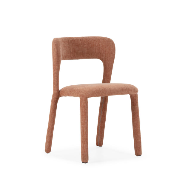Silla de comedor Lilia Teja, vista lateral izquierda