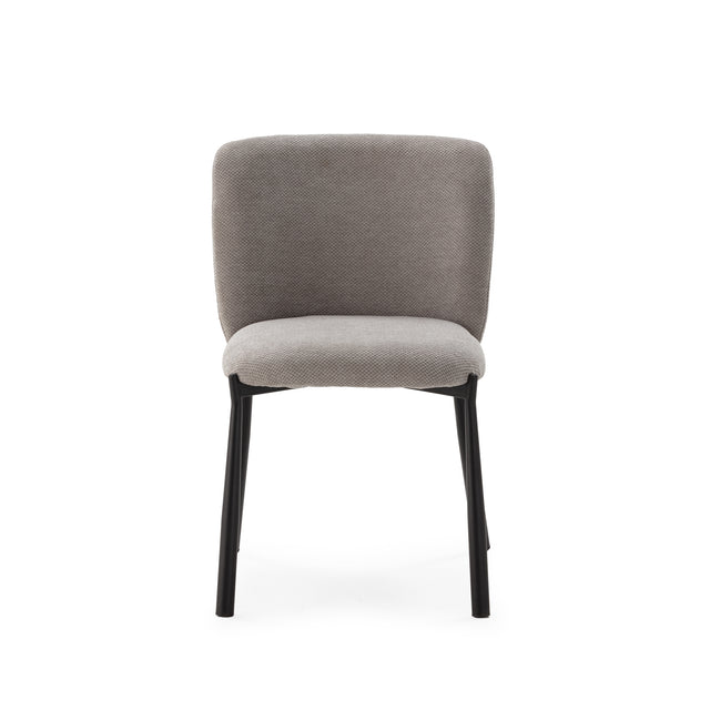 Silla Tapizada Ginny Gris, vista frontal