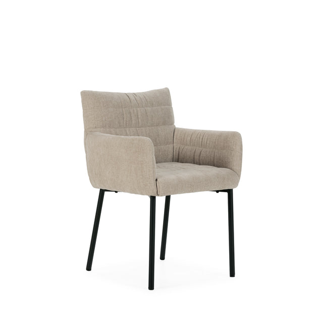 Sillón Naomi Beige, vista lateral izquierda