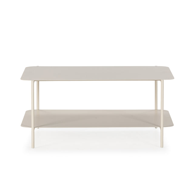 Mesa de centro rectangular Beatrix 90 cm Crema, vista frontal
