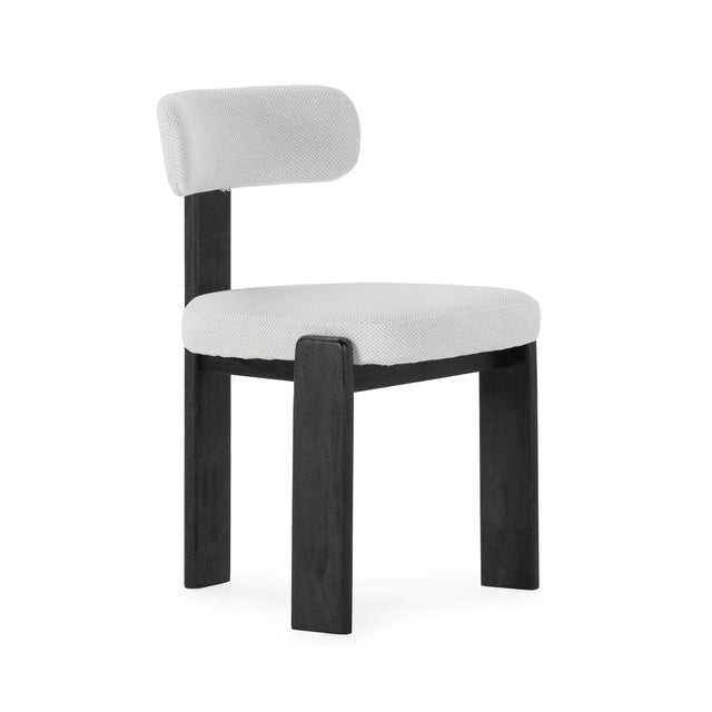 Silla de Comedor Tapizada Nadia Gris Hielo & Negro, vista principal