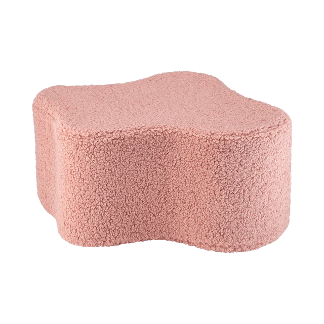 Mueble Puf Infantil Nube de Borreguito Rosa vista principal de estilo nórdico