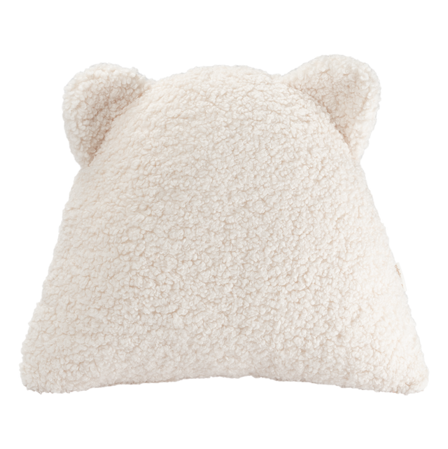 Mueble Cojín Osito de Borreguito Blanco Crema con acabado blanco, acabado crema vista principal de estilo nórdico
