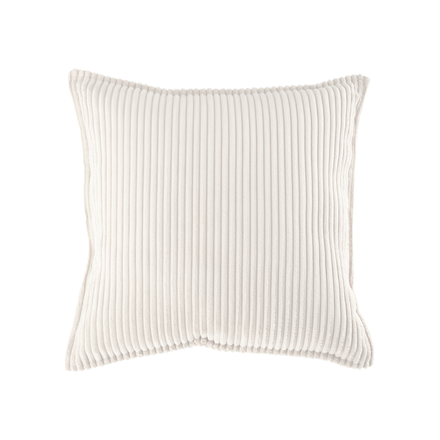 Mueble Cojín Cuadrado de Pana Blanca Crema con acabado crema vista principal de estilo nórdico
