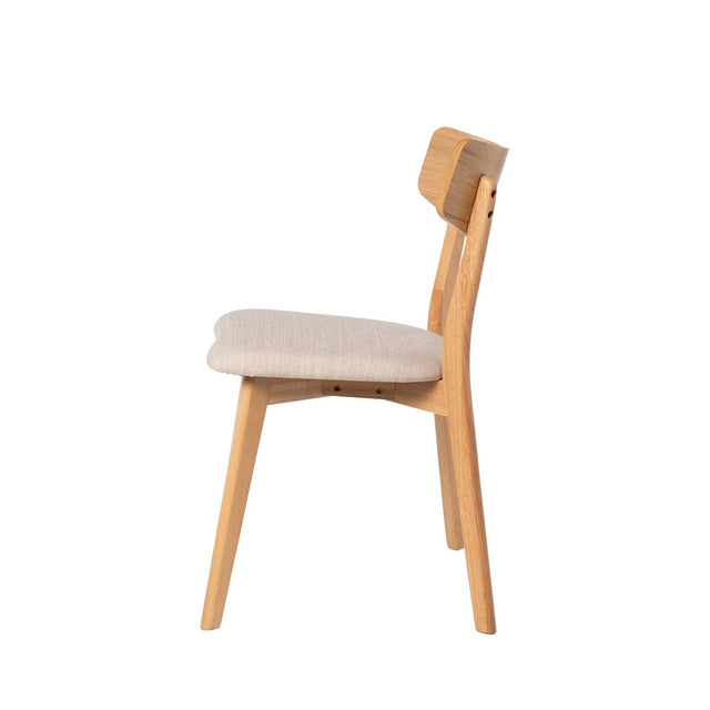 Silla Keira Beige con Patas de madera | vista secundaria | Somcasa Vlc | 00SL115225 | imagen 2