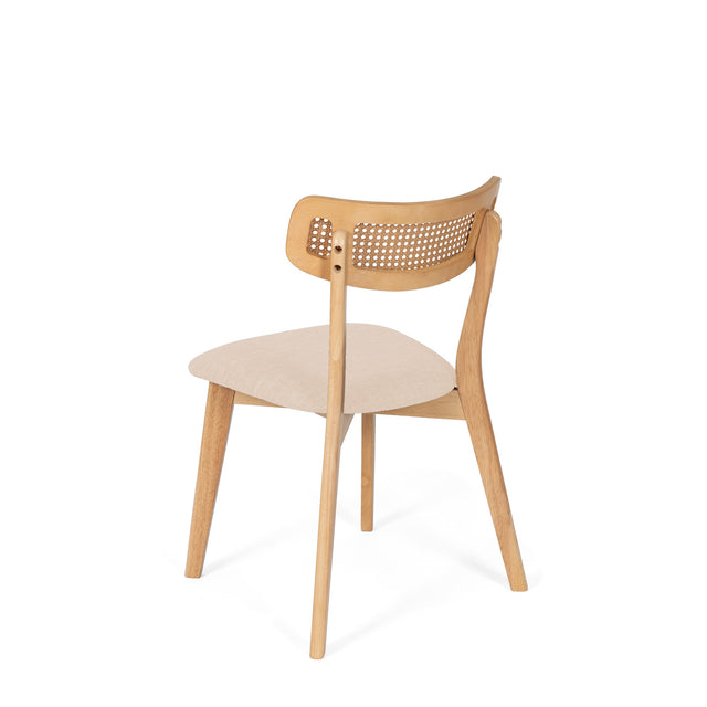 Silla Shirley Beige con Patas de madera | vista secundaria | Somcasa Vlc | 00SL124425 | imagen 2