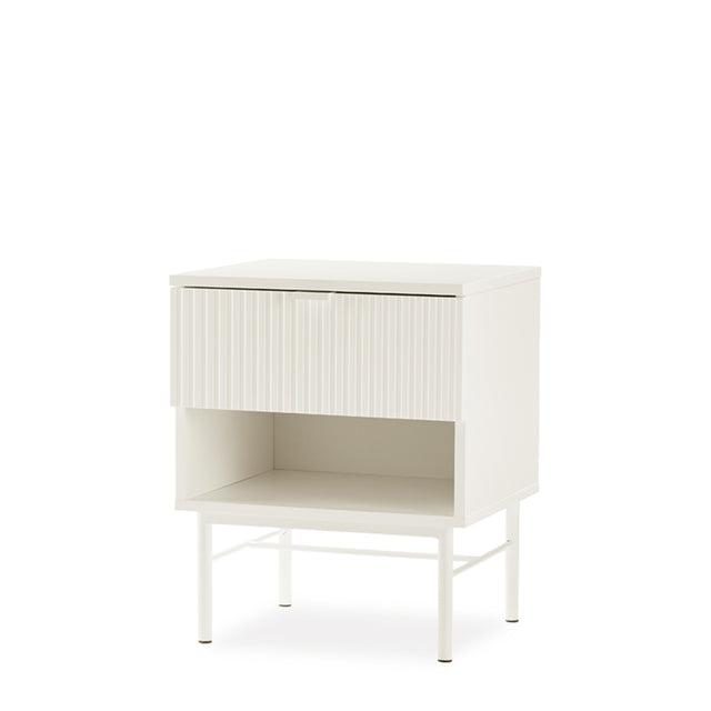 Mesita Oslo Perla 45 cm con 1 Cajones y Hueco de Somcasa Vlc
