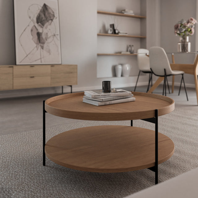 Mesa de centro Dylan Roble 80 × 80 cm de Somcasa Vlc