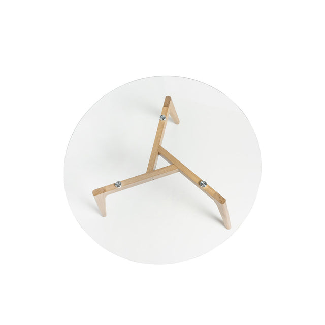 Mesa de centro Patrick Cristal/Roble 90 × 90 cm de Somcasa Vlc