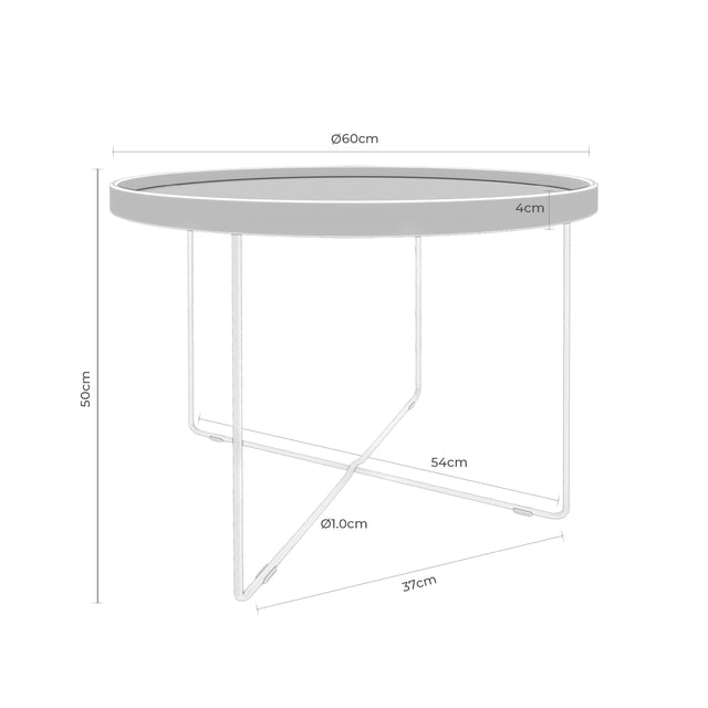 Mesa de centro Dave Blanco 60 × 60 cm de Somcasa Vlc - imagen 2