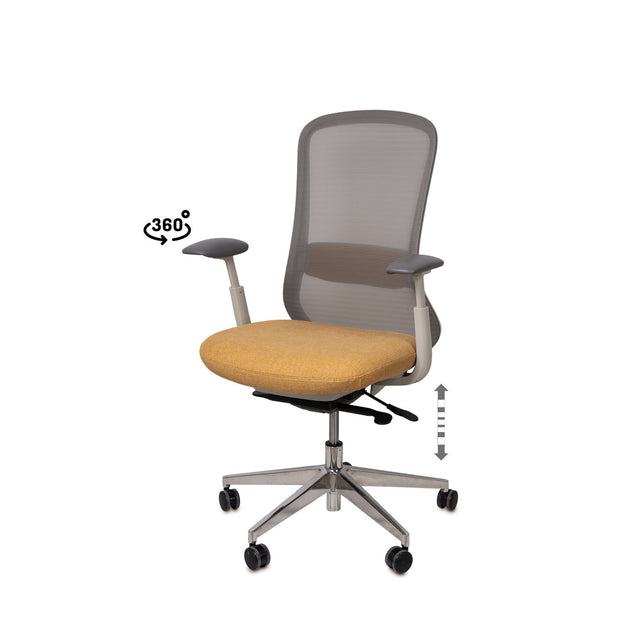 Silla Oficina Emory Amarillo | detalle de materiales | Somcasa Vlc | 00OF102227 | imagen 7