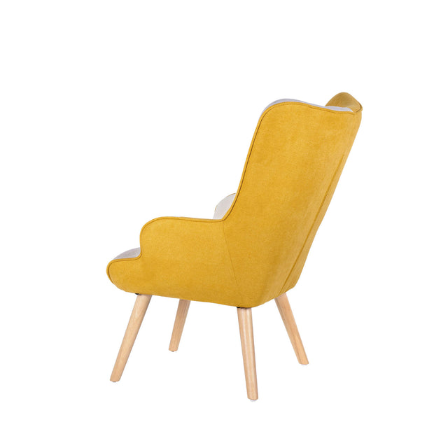 Butaca Florida Patchwork Mostaza de Somcasa Vlc