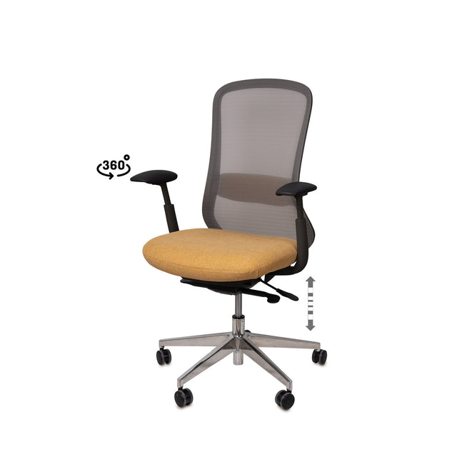 Silla Oficina Rotterdam Amarillo | detalle de materiales | Somcasa Vlc | 00OF102127 | imagen 7