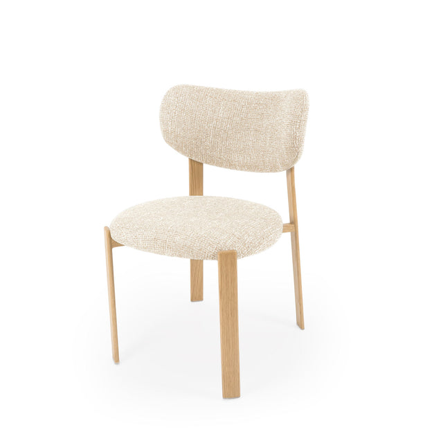 Silla Rumi Beige con Patas de madera | detalle de materiales | Somcasa Vlc | 00SL125625 | imagen 7