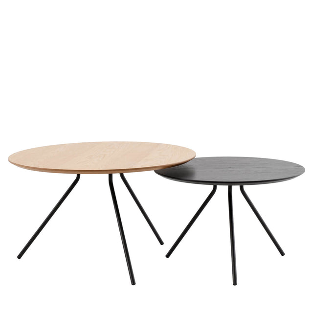Mesa de centro David Roble/Negro 75 × 75 cm de Somcasa Vlc - imagen 2