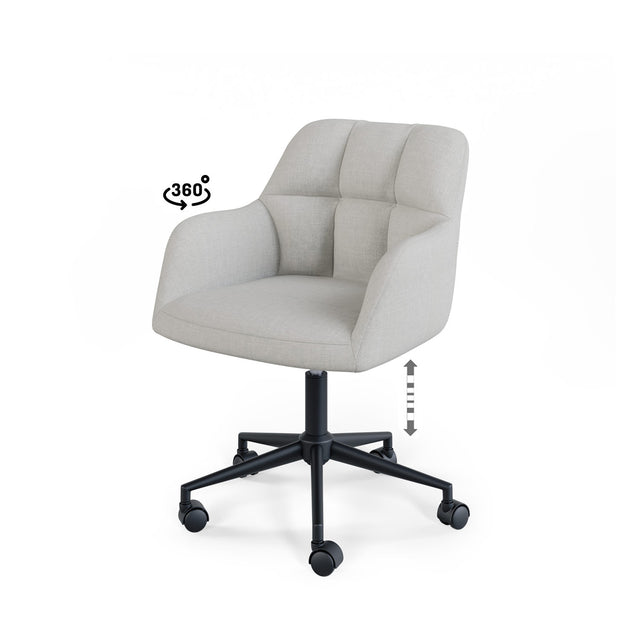 Silla Oficina Stanford Gris claro | detalle de materiales | Somcasa Vlc | 00OF100521 | imagen 7