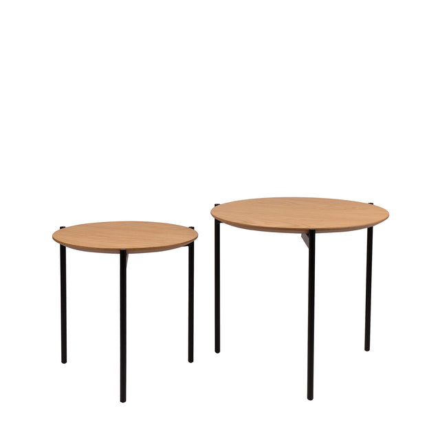 Mesa de centro Norton Roble/Negro 49.5 × 49.5 cm de Somcasa Vlc