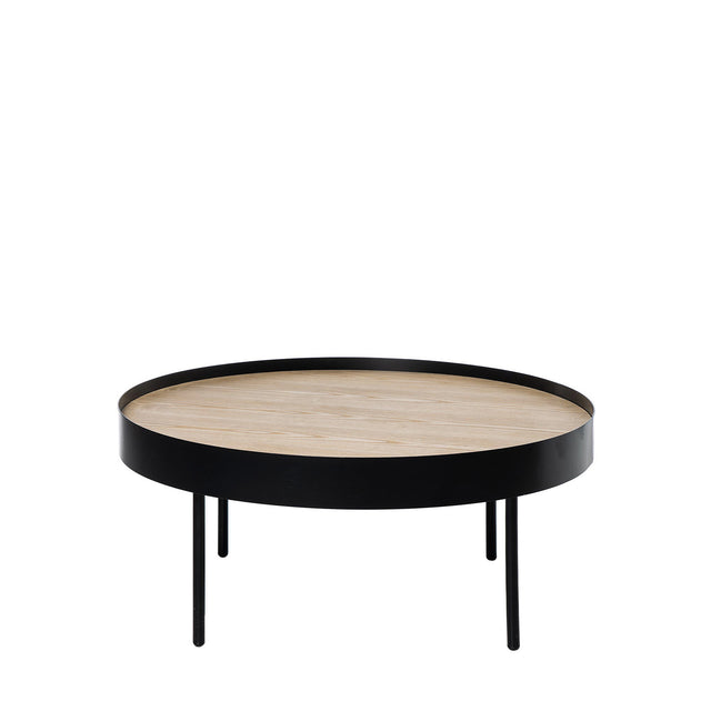Mesa de centro Bill Roble/Negro 80 × 80 cm de Somcasa Vlc
