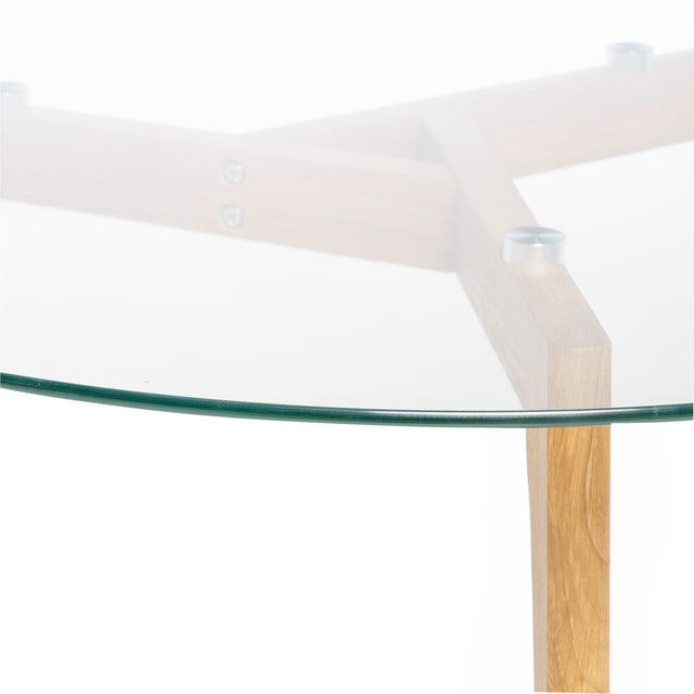 Mesa de centro Patrick Cristal/Roble 90 × 90 cm de Somcasa Vlc - imagen 2