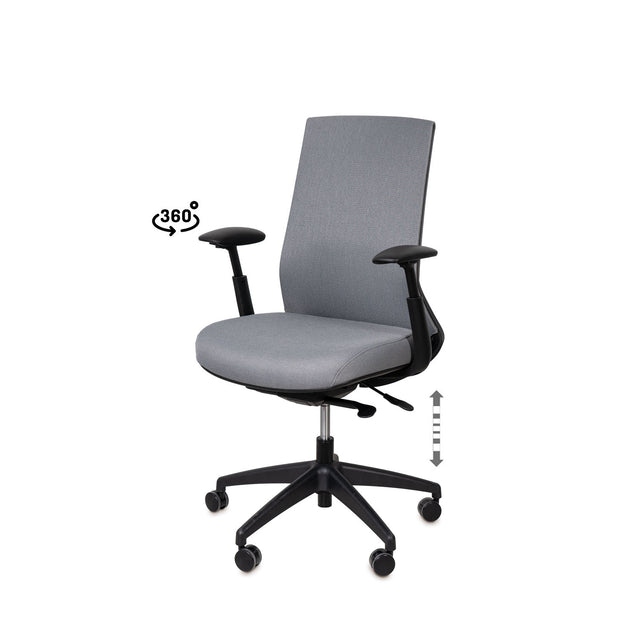 Silla Oficina Lancaster Gris | detalle de materiales | Somcasa Vlc | 00OF102021 | imagen 7