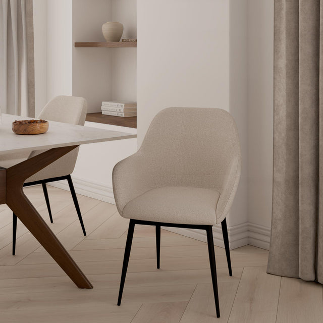 Silla Isabella Negra Beige con Patas negras | vista principal | Somcasa Vlc | 00SL113125