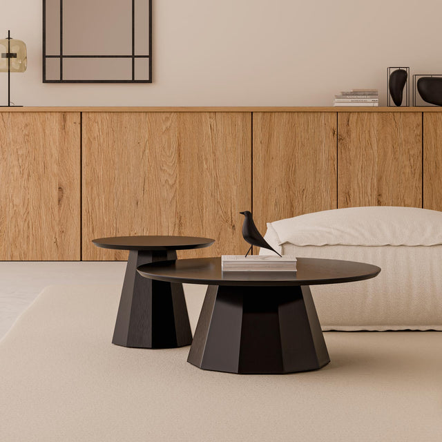 Mesa de centro Homero Negro 90 × 90 cm de Somcasa Vlc