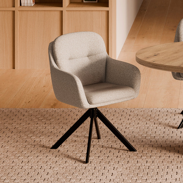 Silla Silvi Negra Beige con Patas negras | vista principal | Somcasa Vlc | 00SL125225