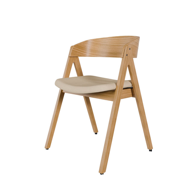 Silla Rina Beige con Patas de madera | vista secundaria | Somcasa Vlc | 00SL102525 | imagen 2
