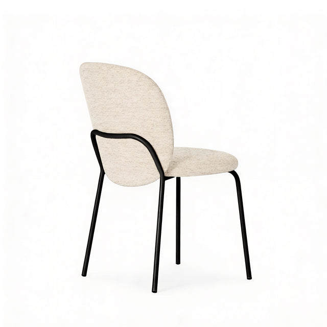 Silla Riona Negra Beige con Patas negras | vista principal | Somcasa Vlc | 00SL128025