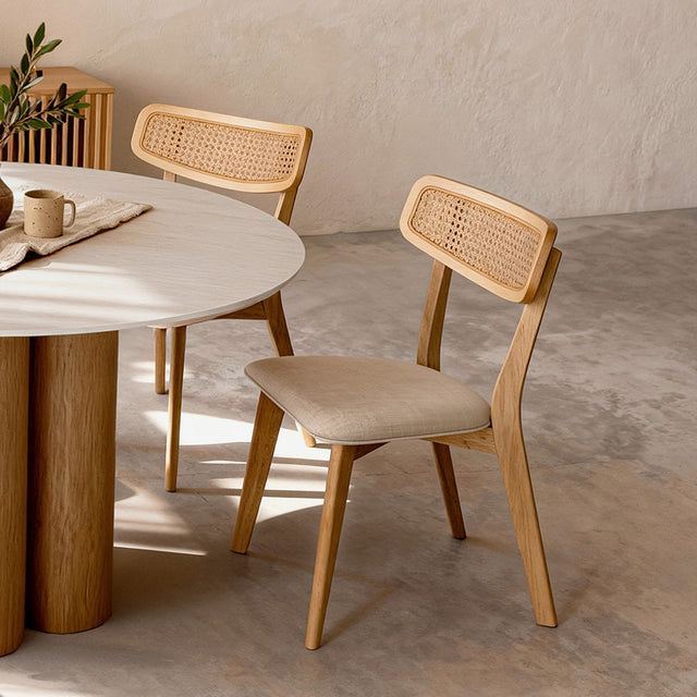 Silla Shirley Beige con Patas de madera | vista principal | Somcasa Vlc | 00SL124425