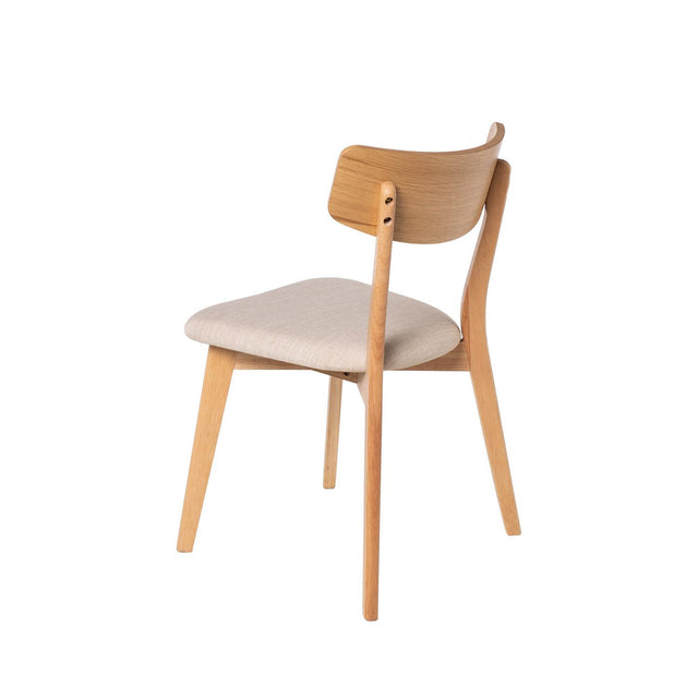 Silla Keira Beige con Patas de madera | vista principal | Somcasa Vlc | 00SL115225