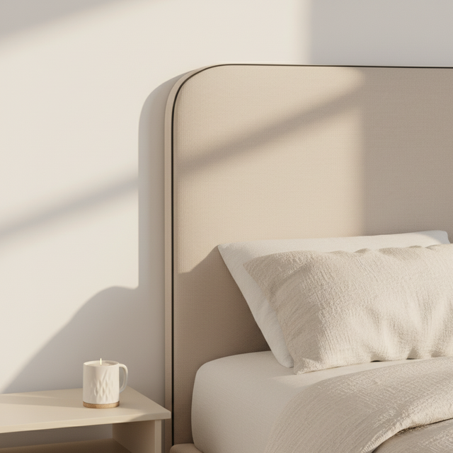 Mueble de diseño en madera natural en espacio de estilo nórdico