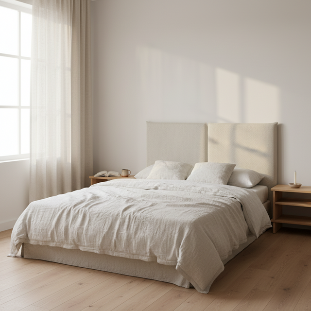 Mueble de diseño en madera natural en espacio de estilo nórdico