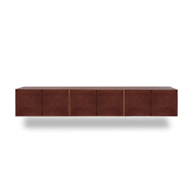 Mueble TV Penxat 240 Natural - 6 puertas en ambiente de estilo nórdico