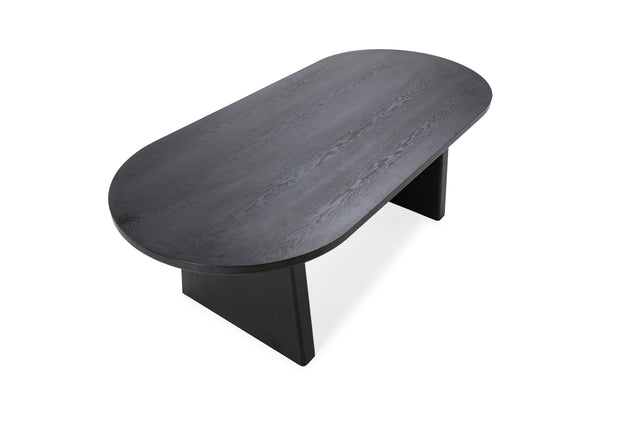 Mesa de Comedor Ovalada Blair 220 Negra, vista frontal