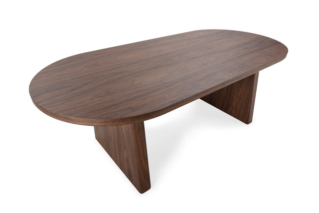 Mesa de Comedor Ovalada Blair 220 Nogal, vista frontal