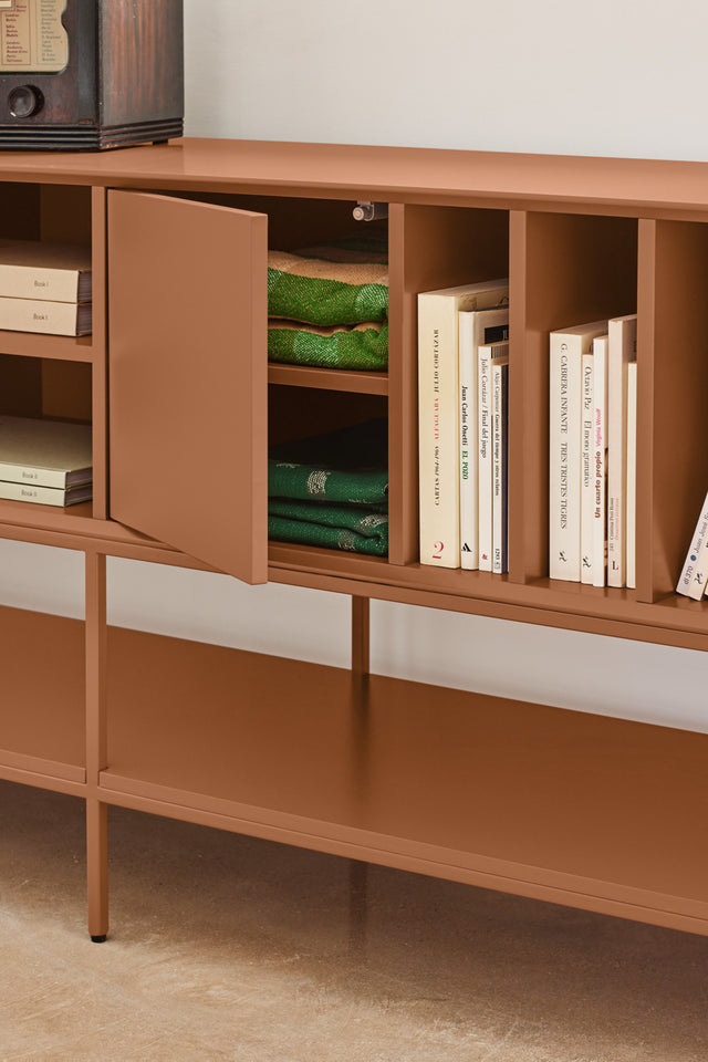 Mueble TV Platt 220 Arcilla en ambiente de estilo nórdico