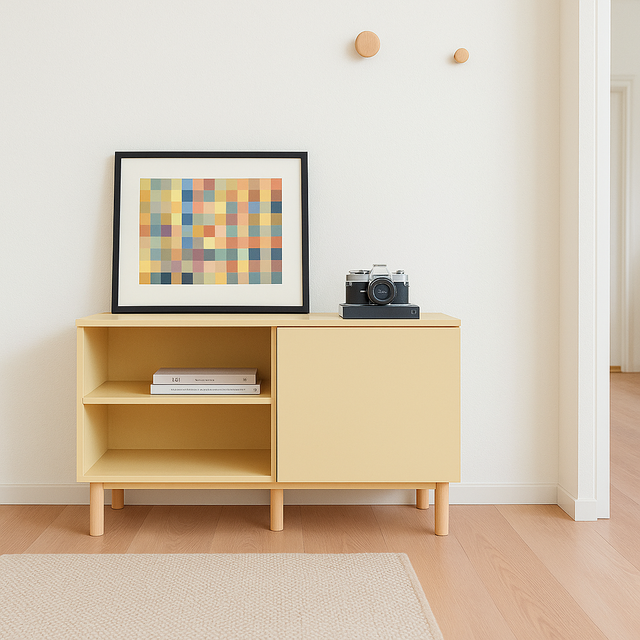 Mueble Auxiliar Nolla 100 Personalizable con esquemas y colores vista principal de estilo nórdico