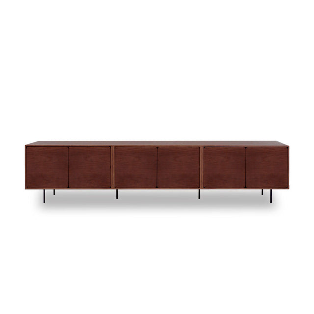 Mueble TV Penxat 240 Natural - 6 puertas en ambiente de estilo nórdico