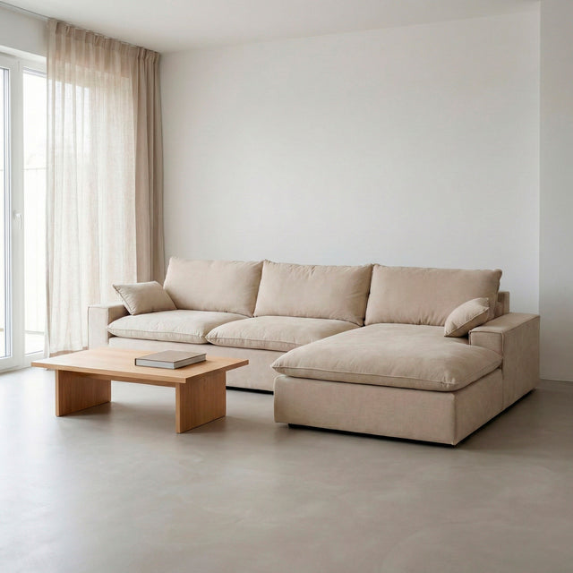 Sofá chaise longue Sinfoni en ambiente para salón de estilo nórdico