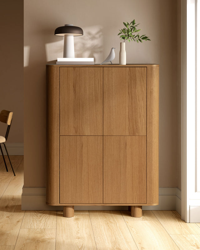 Mueble Auxiliar Padoc 100 Roble, en ambiente de salón